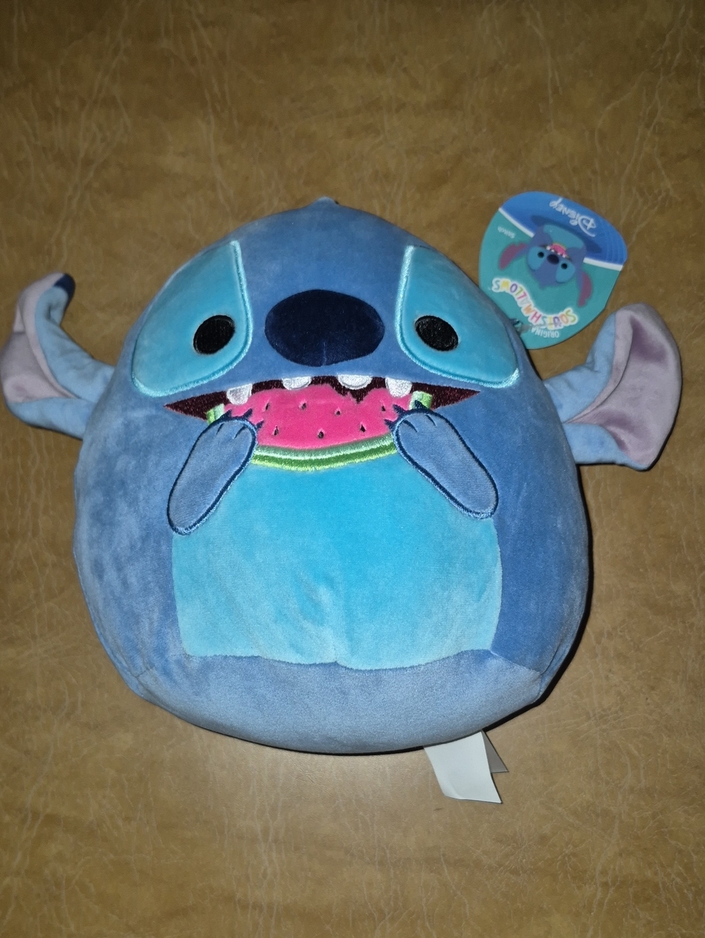 Squishmallow Disney Blue Stitch Plush with Watermelon Embroidery..nwt